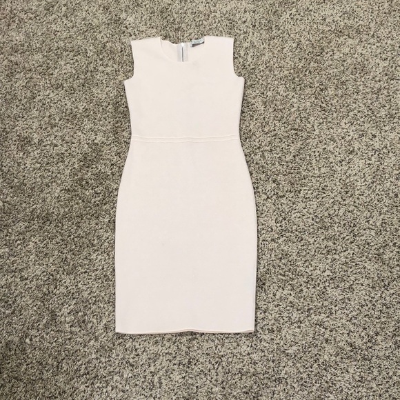 D. Exterior Bodycon Dress Size Small Pink Silver Metallic Glitter Wool Blend - Picture 5 of 12